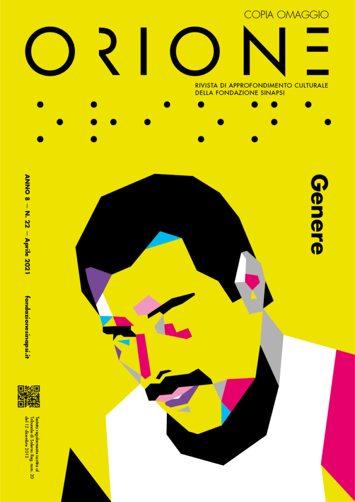 Per copertina Orione n. 22 "Genere", Illustrazione di Bruna Pallante, omaggio a Freddy Mercury